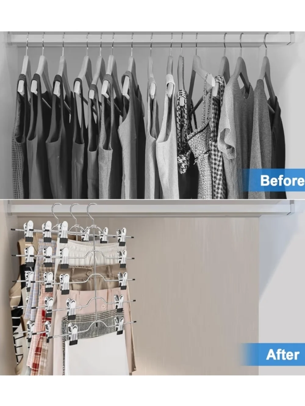Multi-Tier Skirt Hanger Great For Shorts, Skirts, Skorts And More